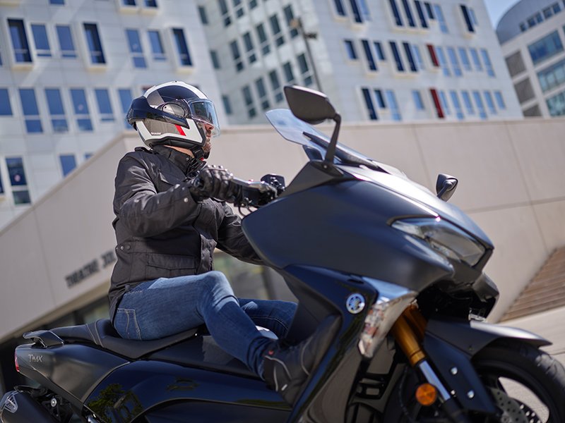 Flip over motorcycle helmet lifestyle